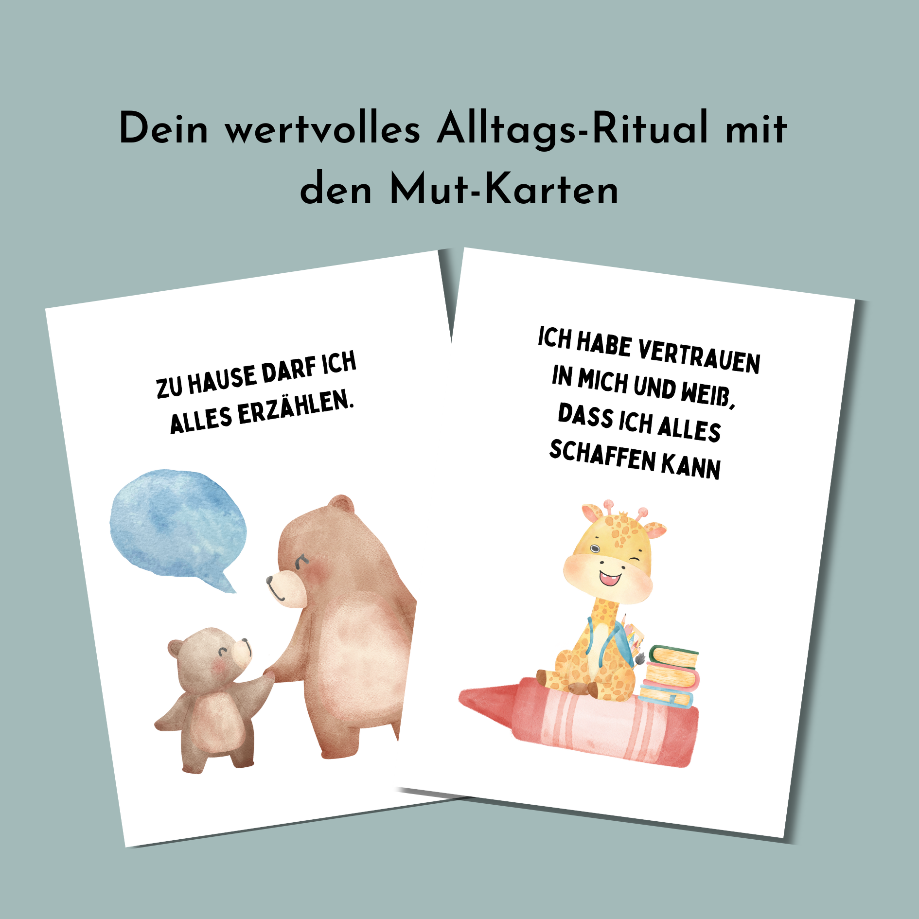 Affirmationskarten für Kinder bei der Einschulung für mehr Selbstbewusstsein und Selbstliebe