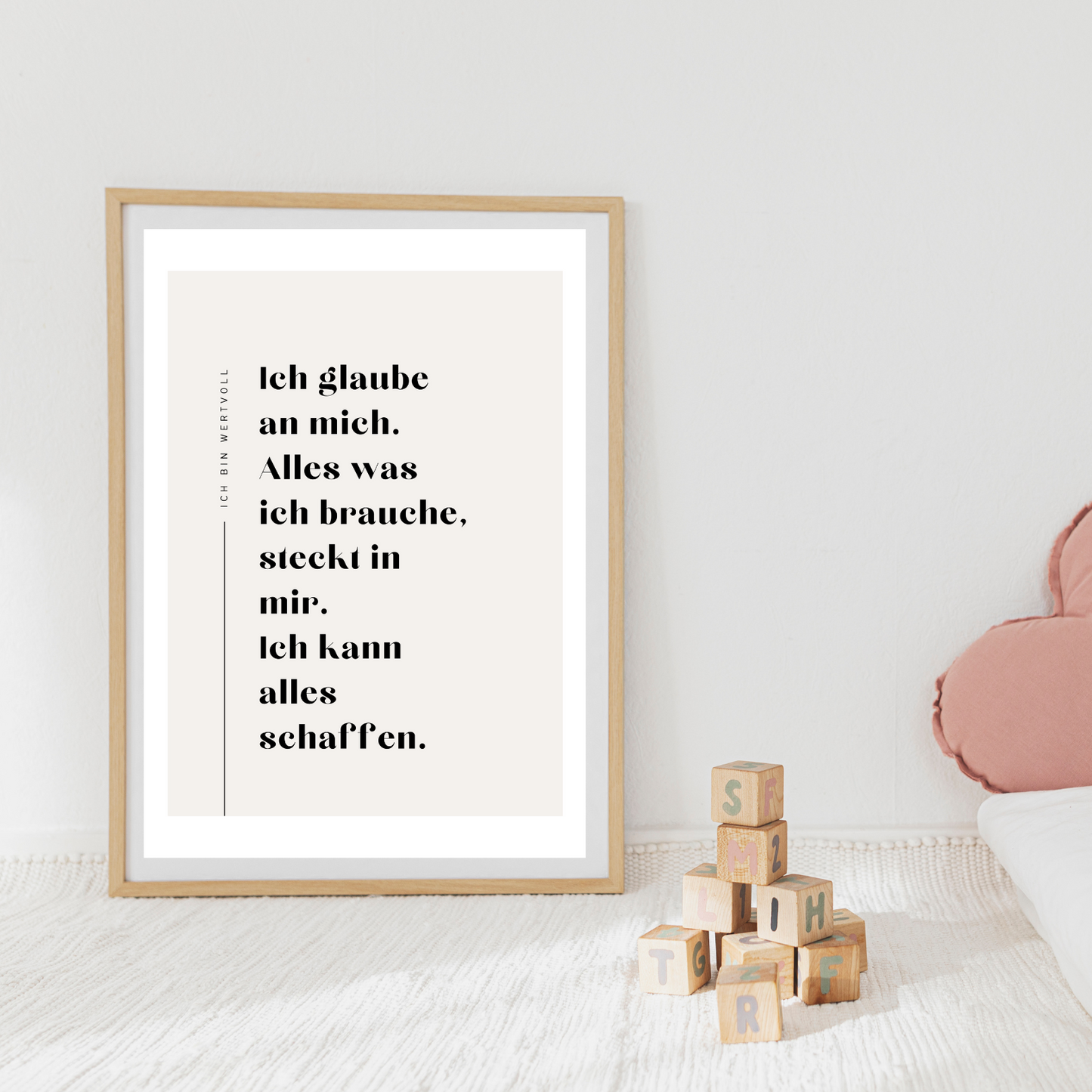 Minimalistisches Poster selbstliebe